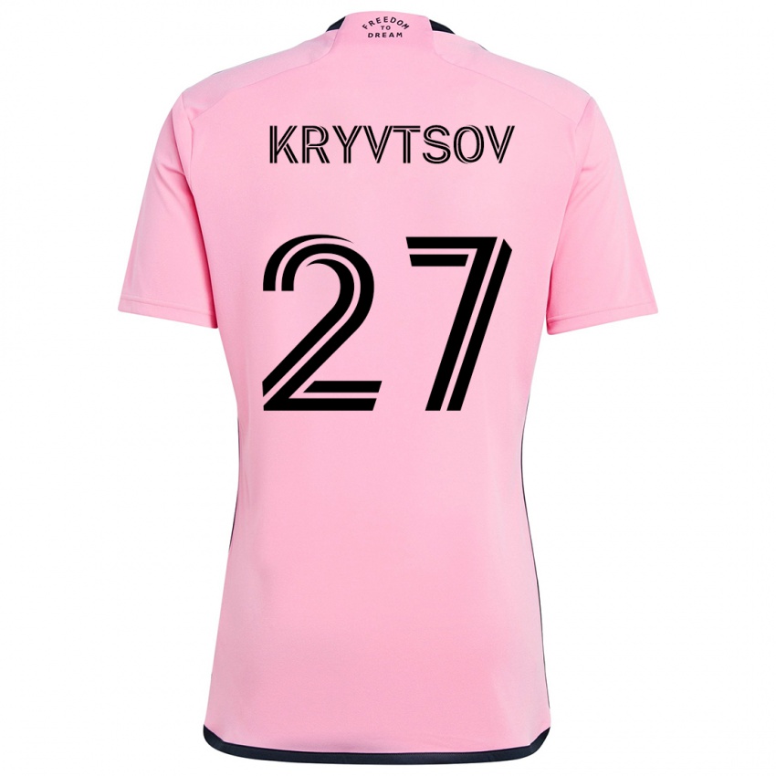 Kinderen Sergiy Kryvtsov #27 Roze Thuisshirt Thuistenue 2024/25 T-Shirt België