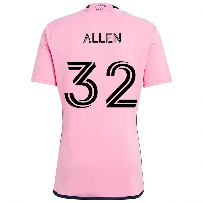 Kinderen Noah Allen #32 Roze Thuisshirt Thuistenue 2024/25 T-Shirt België