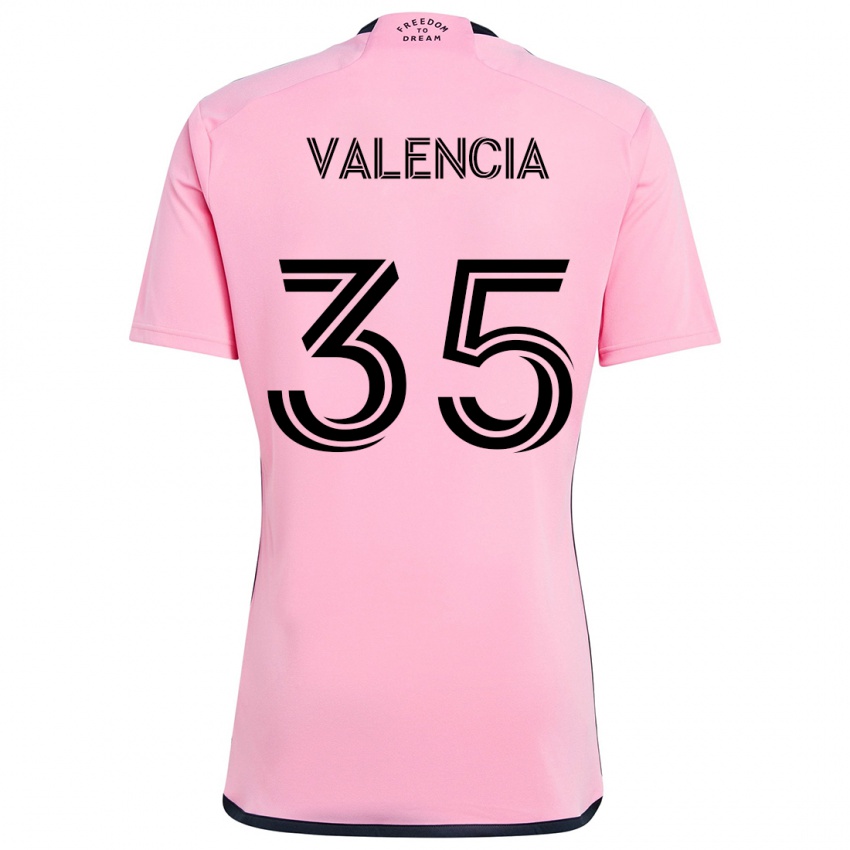 Kinderen Felipe Valencia #35 Roze Thuisshirt Thuistenue 2024/25 T-Shirt België