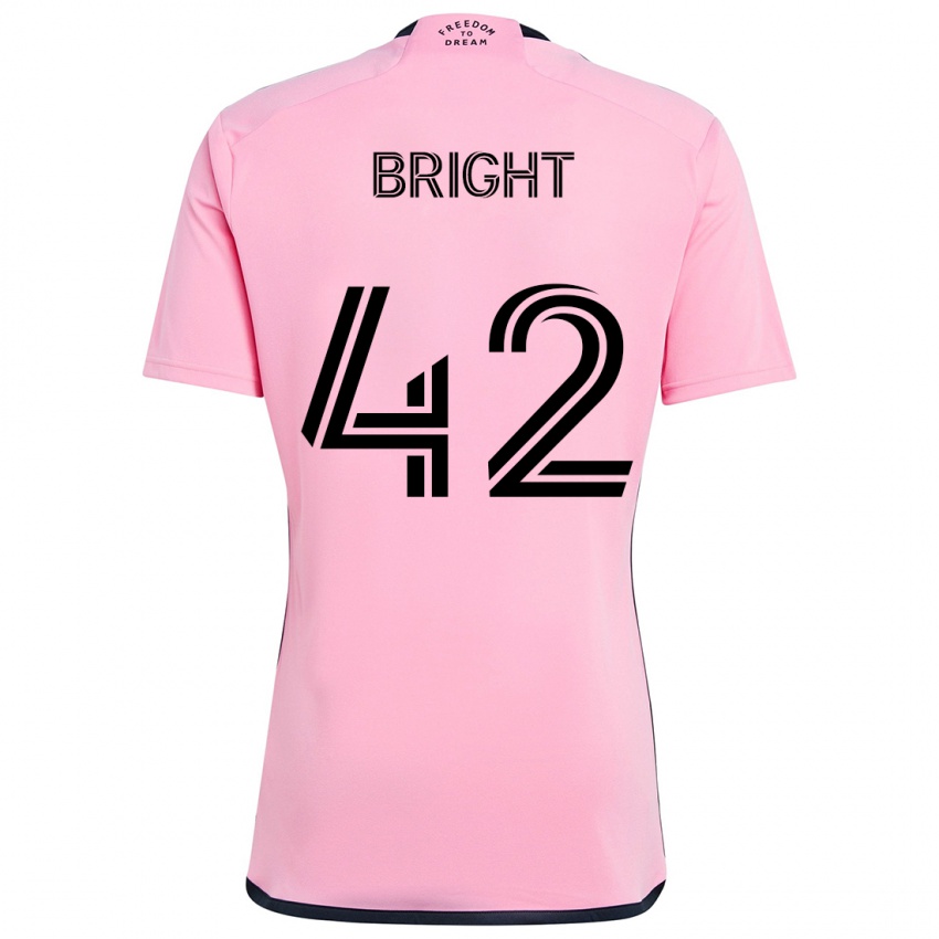 Kinderen Yannick Bright #42 Roze Thuisshirt Thuistenue 2024/25 T-Shirt België