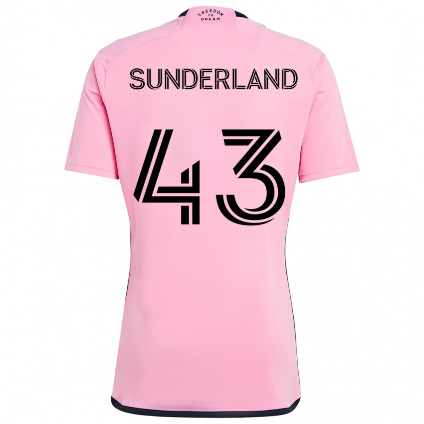 Kinderen Lawson Sunderland #43 Roze Thuisshirt Thuistenue 2024/25 T-Shirt België