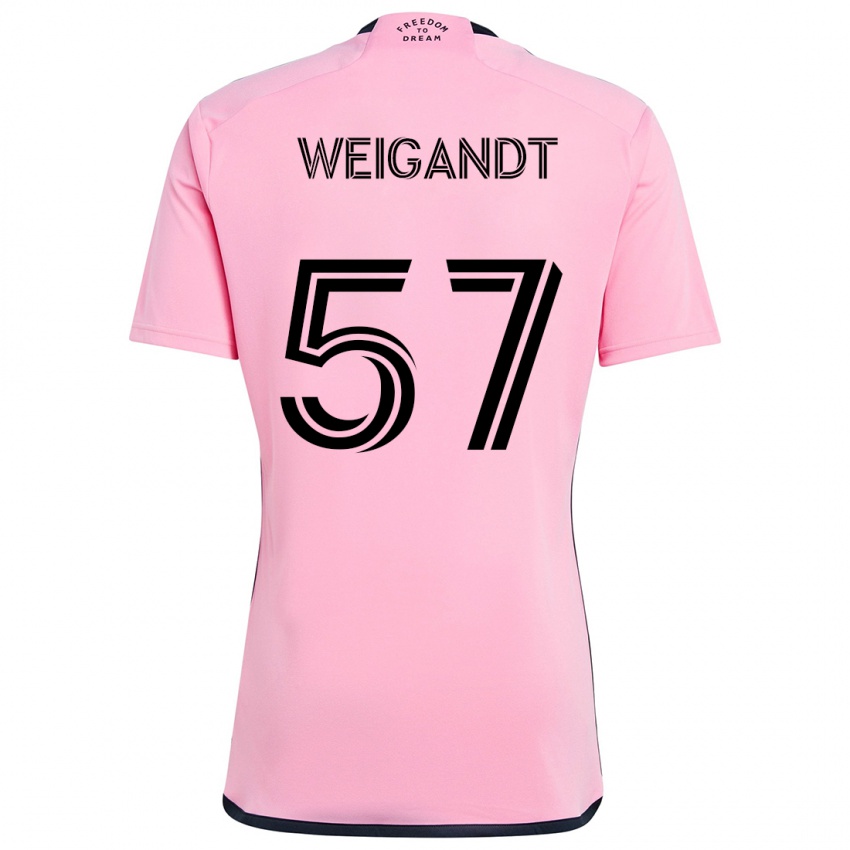 Kinderen Marcelo Weigandt #57 Roze Thuisshirt Thuistenue 2024/25 T-Shirt België