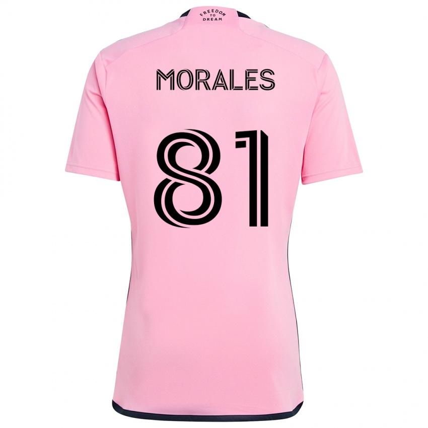 Kinderen Santiago Morales #81 Roze Thuisshirt Thuistenue 2024/25 T-Shirt België