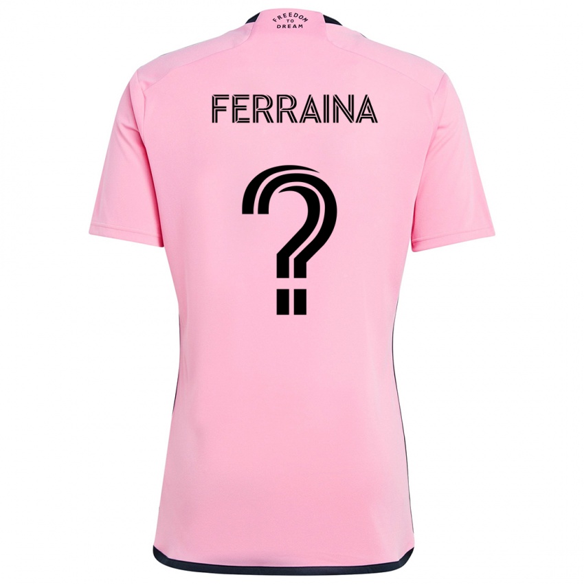 Kinderen Giovanni Ferraina #0 Roze Thuisshirt Thuistenue 2024/25 T-Shirt België