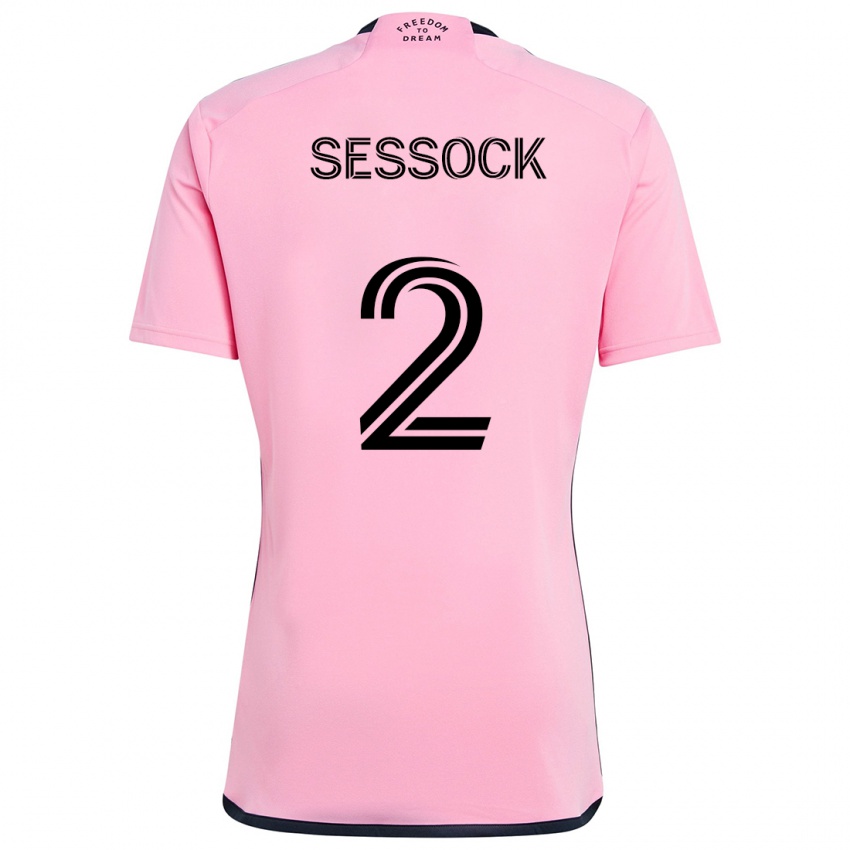 Kinderen Nykolas Sessock #2 Roze Thuisshirt Thuistenue 2024/25 T-Shirt België