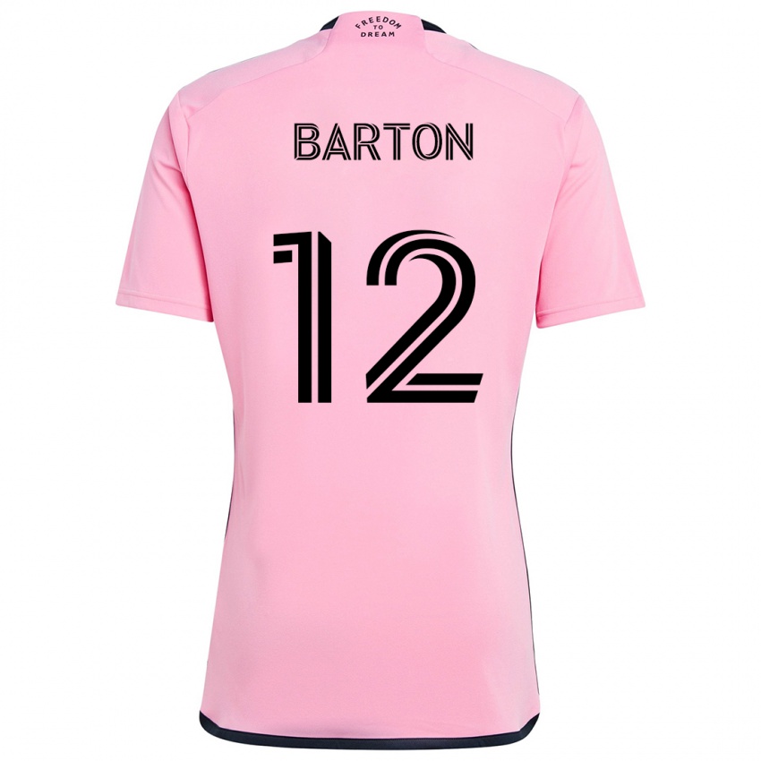 Kinderen Tye Barton #12 Roze Thuisshirt Thuistenue 2024/25 T-Shirt België