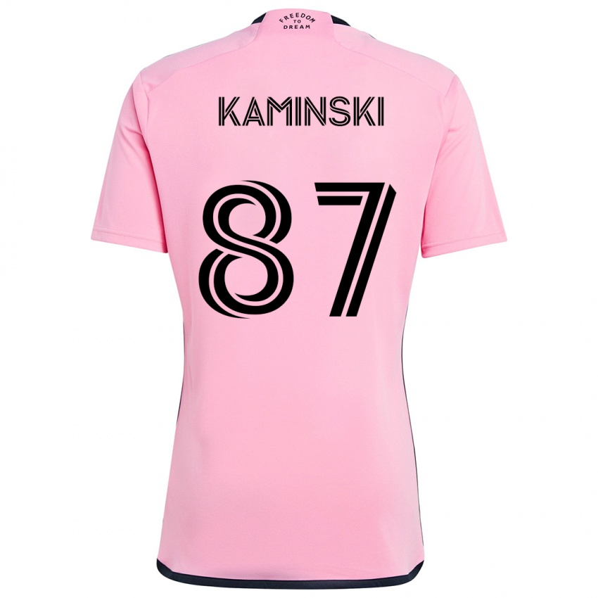 Kinderen Brett Kaminski #87 Roze Thuisshirt Thuistenue 2024/25 T-Shirt België