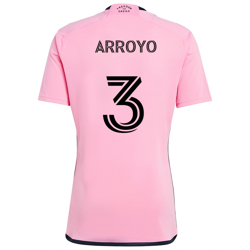 Kinderen Dixon Arroyo #3 Roze Thuisshirt Thuistenue 2024/25 T-Shirt België