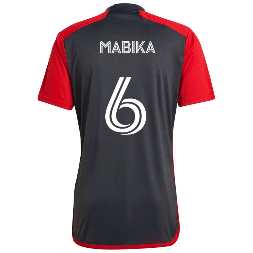 Kinderen Aimé Mabika #6 Grijs Rood Thuisshirt Thuistenue 2024/25 T-Shirt België