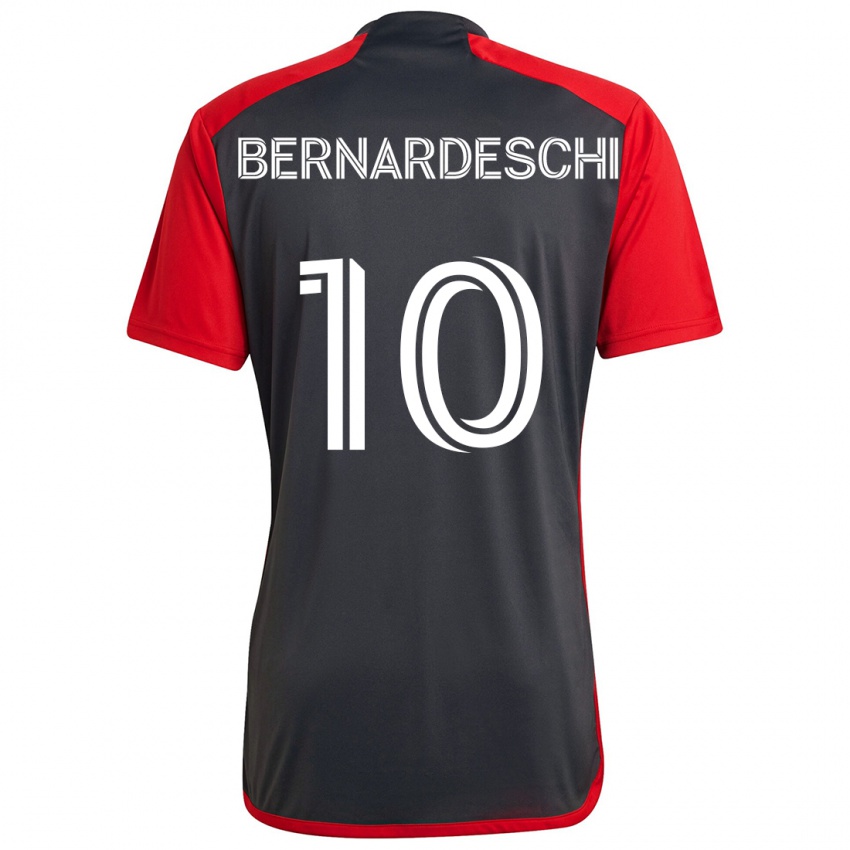 Kinderen Federico Bernardeschi #10 Grijs Rood Thuisshirt Thuistenue 2024/25 T-Shirt België