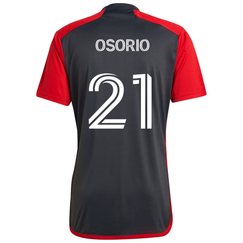 Kinderen Jonathan Osorio #21 Grijs Rood Thuisshirt Thuistenue 2024/25 T-Shirt België