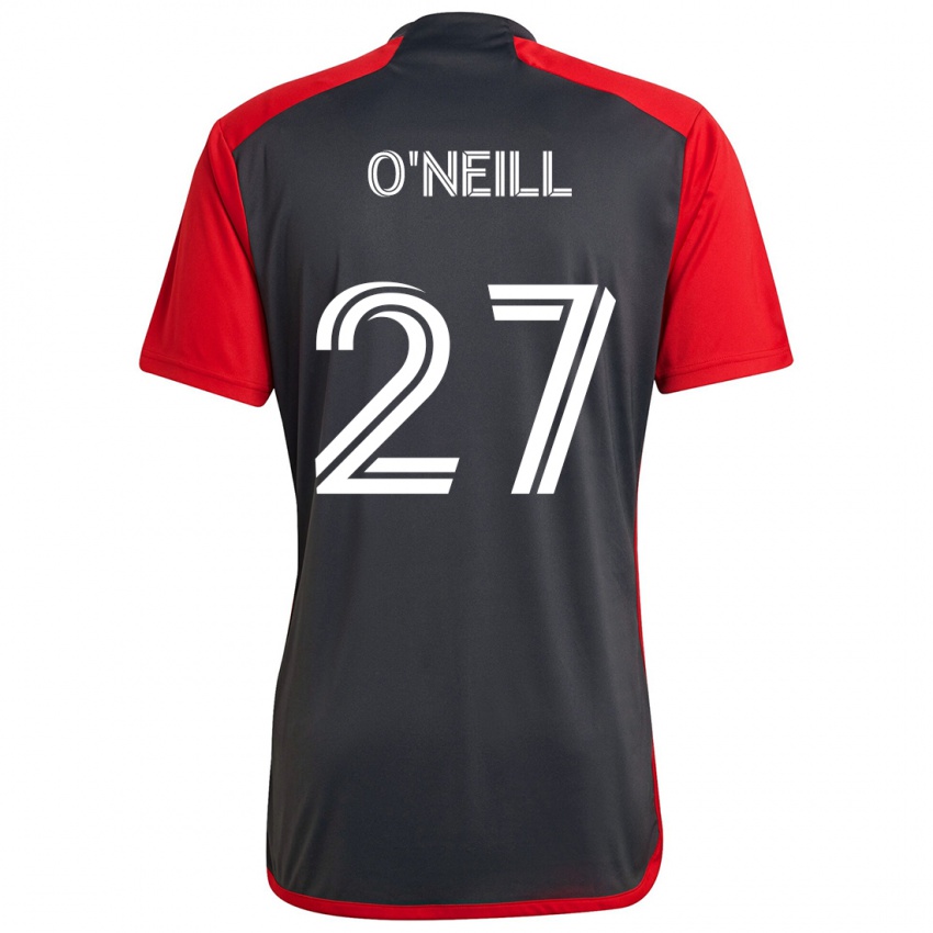 Kinderen Shane O'neill #27 Grijs Rood Thuisshirt Thuistenue 2024/25 T-Shirt België