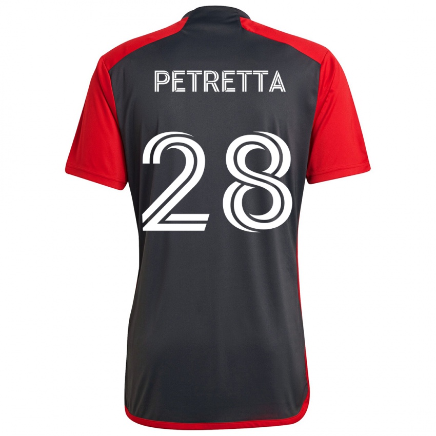 Kinderen Raoul Petretta #28 Grijs Rood Thuisshirt Thuistenue 2024/25 T-Shirt België