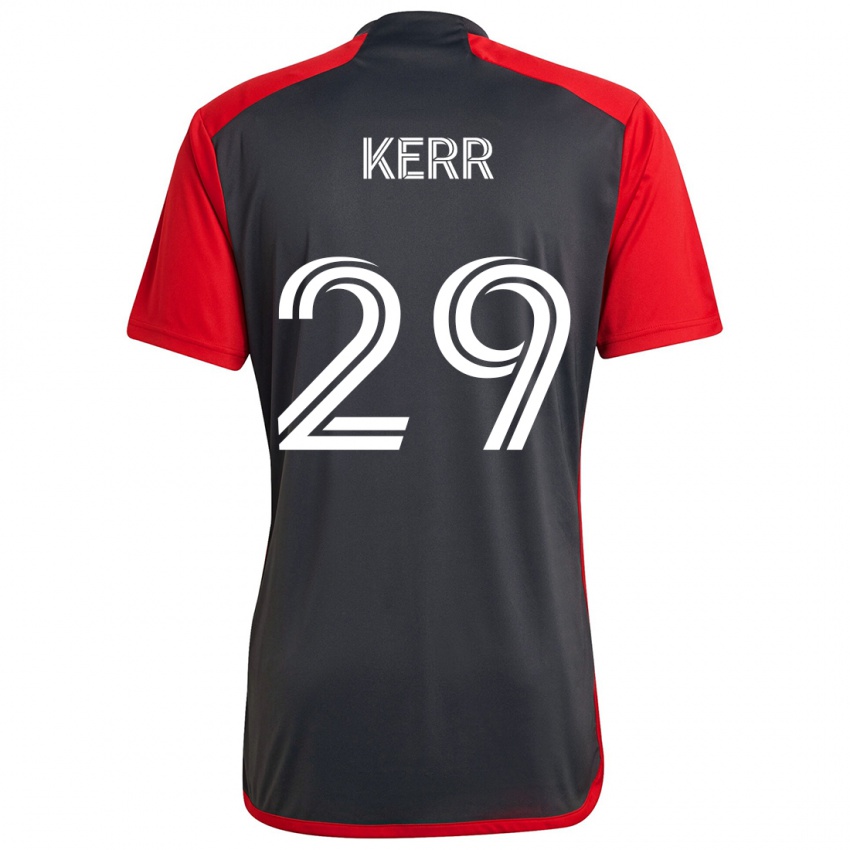 Kinderen Deandre Kerr #29 Grijs Rood Thuisshirt Thuistenue 2024/25 T-Shirt België