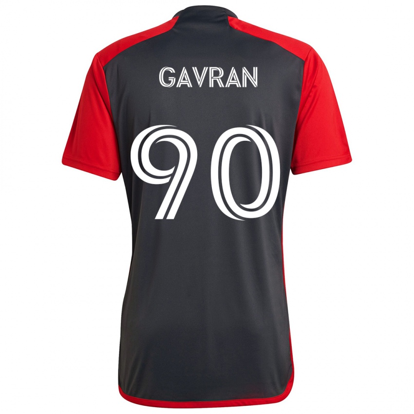 Kinderen Luka Gavran #90 Grijs Rood Thuisshirt Thuistenue 2024/25 T-Shirt België