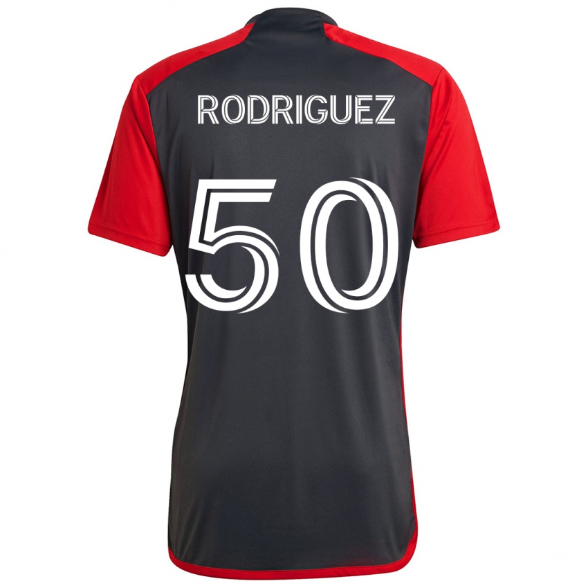 Kinderen Abraham Rodriguez #50 Grijs Rood Thuisshirt Thuistenue 2024/25 T-Shirt België