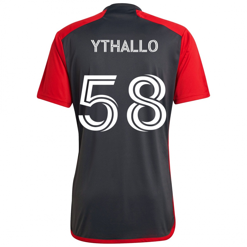 Kinderen Ythallo #58 Grijs Rood Thuisshirt Thuistenue 2024/25 T-Shirt België