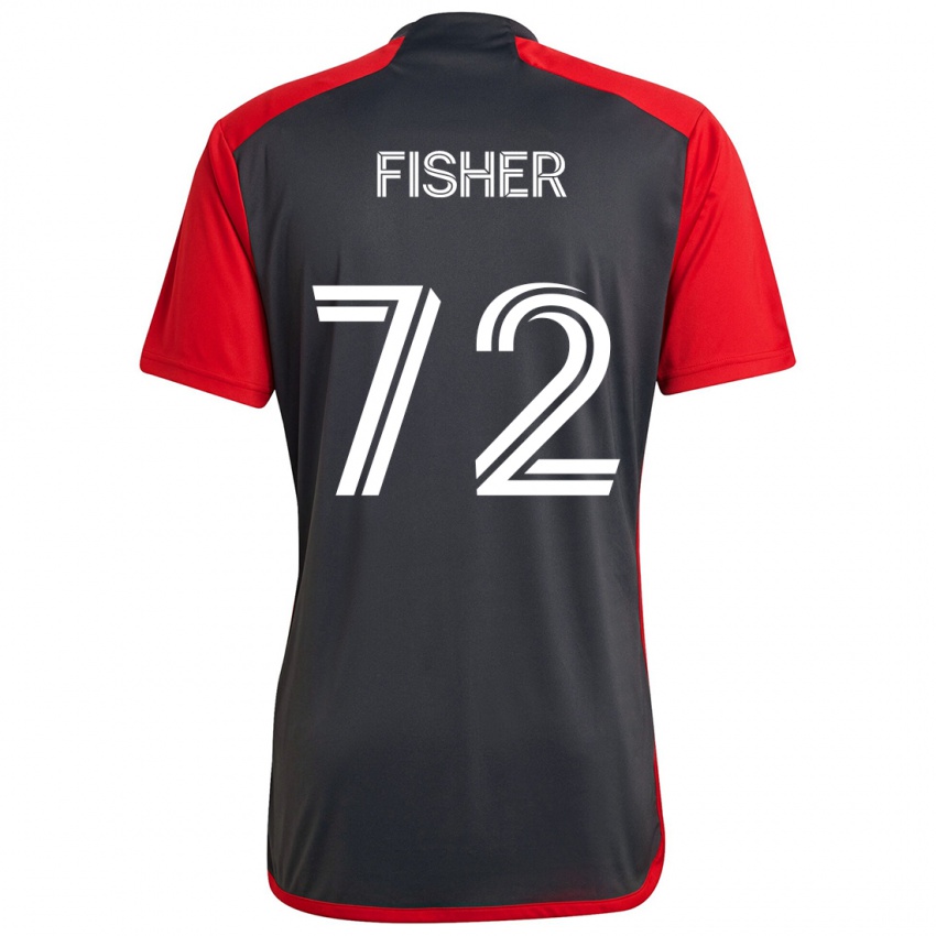 Kinderen Mark Fisher #72 Grijs Rood Thuisshirt Thuistenue 2024/25 T-Shirt België