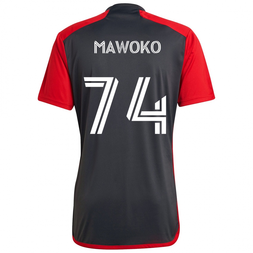 Kinderen Kundai Mawoko #74 Grijs Rood Thuisshirt Thuistenue 2024/25 T-Shirt België