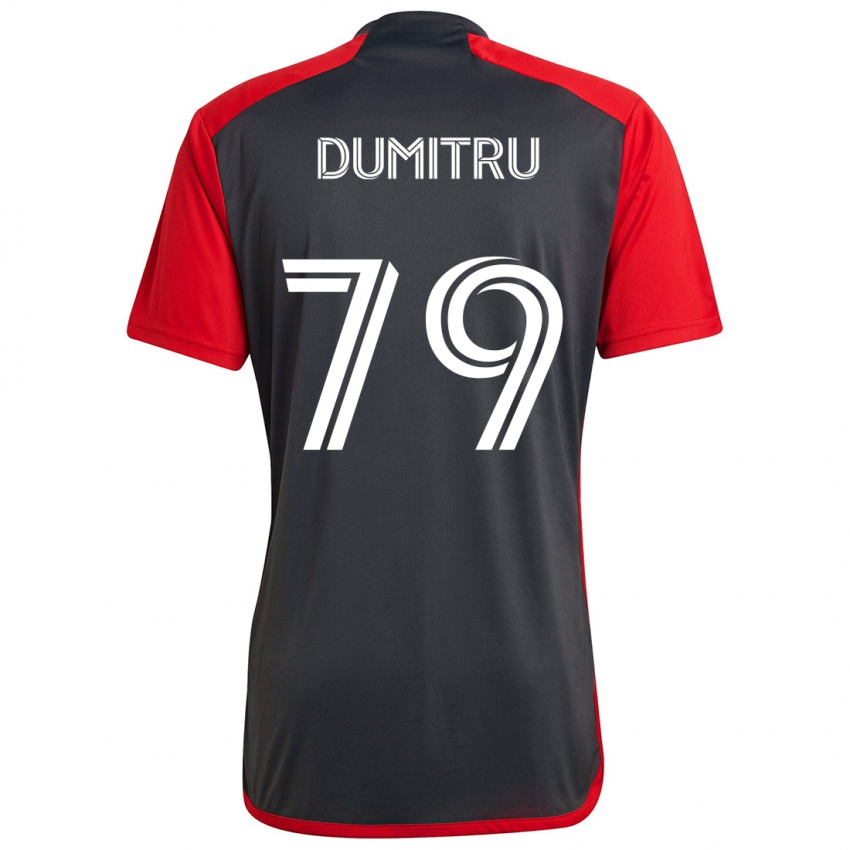 Kinder Andrei Dumitru #79 Grau Rot Heimtrikot Trikot 2024/25 T-Shirt Belgien