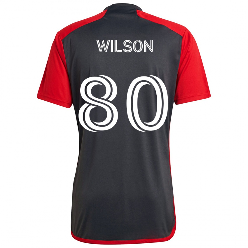 Kinderen Shafique Wilson #80 Grijs Rood Thuisshirt Thuistenue 2024/25 T-Shirt België