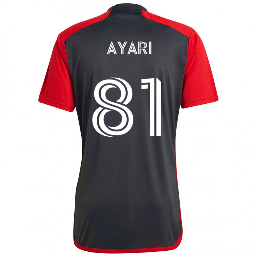 Kinderen Hassan Ayari #81 Grijs Rood Thuisshirt Thuistenue 2024/25 T-Shirt België