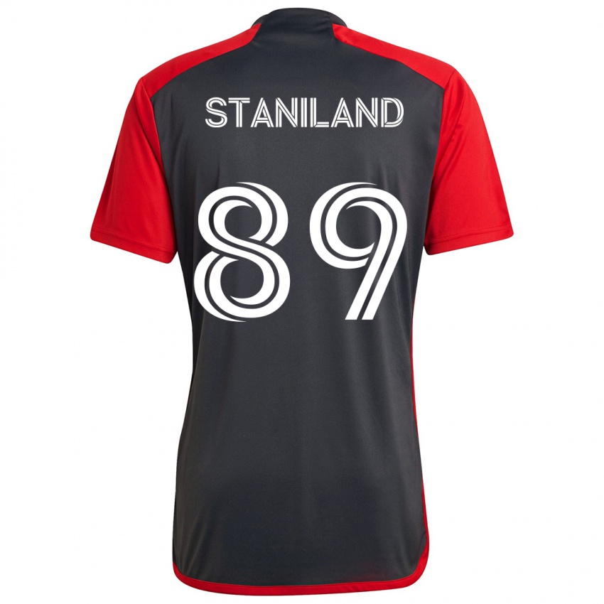 Kinderen Charlie Staniland #89 Grijs Rood Thuisshirt Thuistenue 2024/25 T-Shirt België