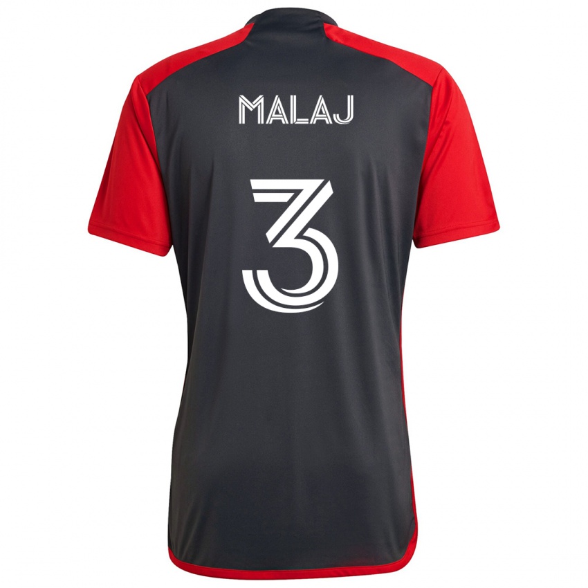 Kinderen Albert Malaj #3 Grijs Rood Thuisshirt Thuistenue 2024/25 T-Shirt België