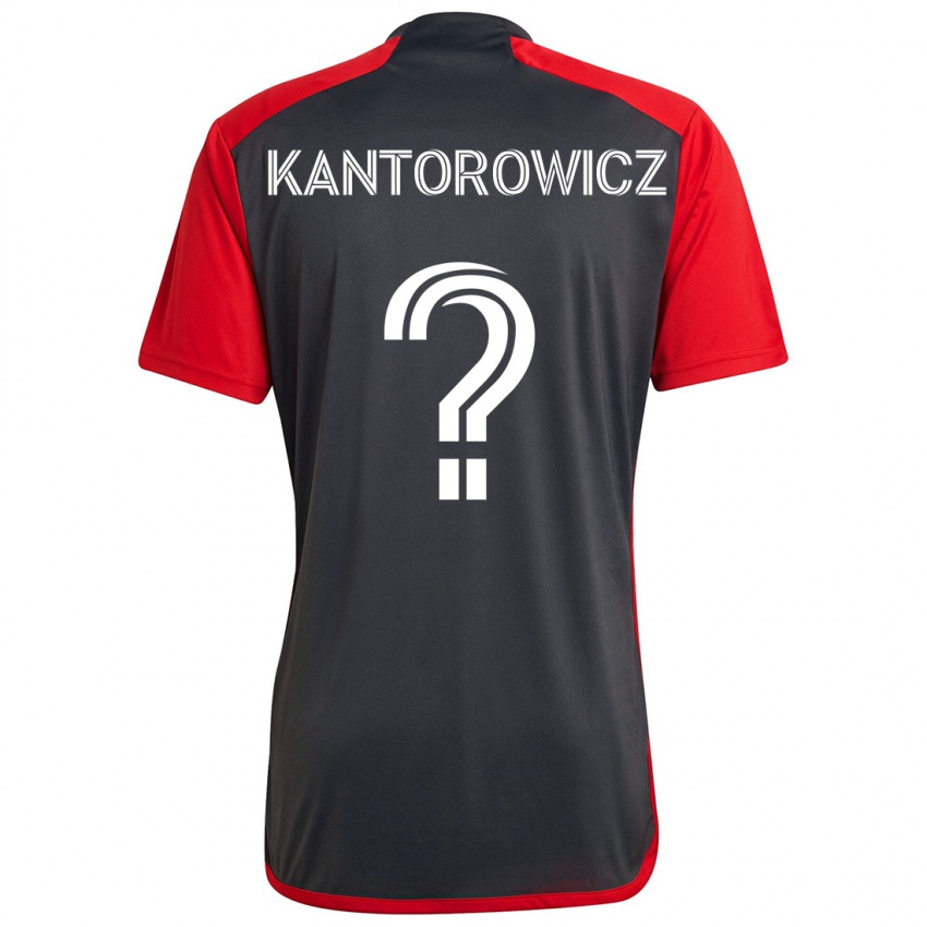 Kinderen Dominic Kantorowicz #0 Grijs Rood Thuisshirt Thuistenue 2024/25 T-Shirt België