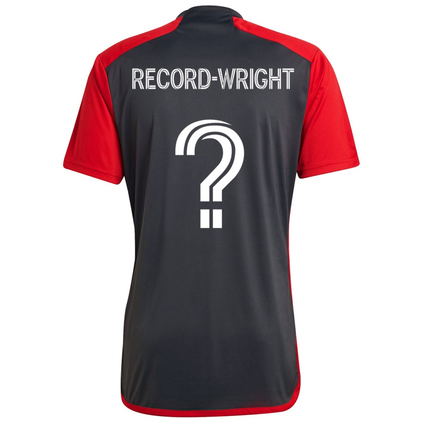 Enfant Maillot Kemari Record-Wright #0 Rouge Gris Tenues Domicile 2024/25 T-Shirt Belgique