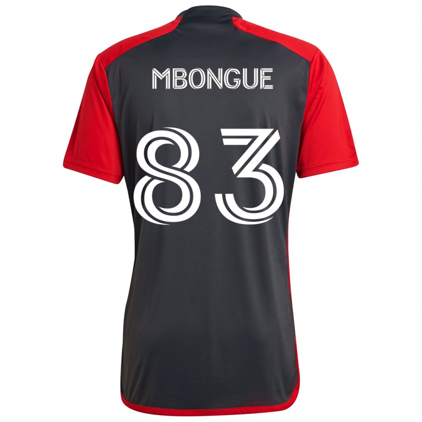 Kinderen Hugo Mbongue #83 Grijs Rood Thuisshirt Thuistenue 2024/25 T-Shirt België