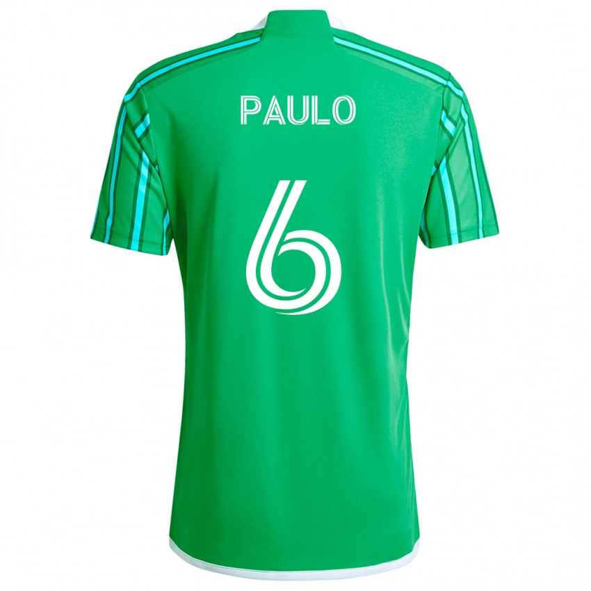 Kinderen João Paulo #6 Groen Wit Thuisshirt Thuistenue 2024/25 T-Shirt België