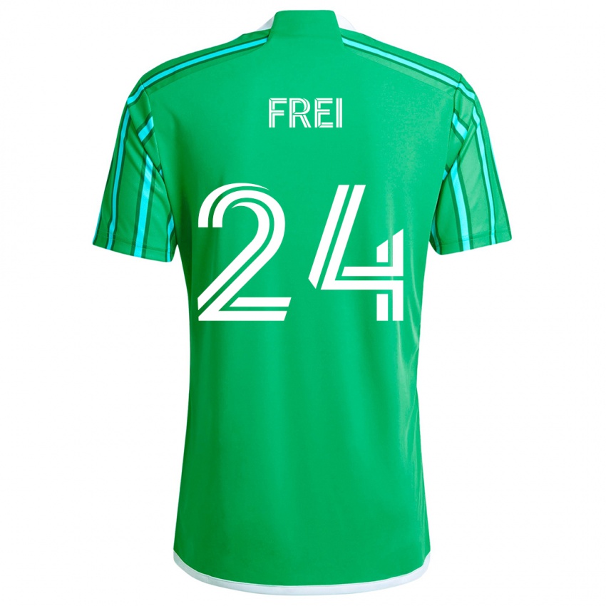 Kinderen Stefan Frei #24 Groen Wit Thuisshirt Thuistenue 2024/25 T-Shirt België