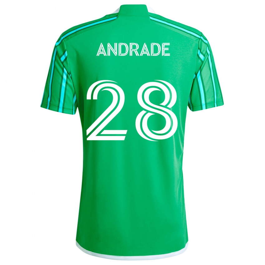 Kinderen Yeimar Gómez Andrade #28 Groen Wit Thuisshirt Thuistenue 2024/25 T-Shirt België