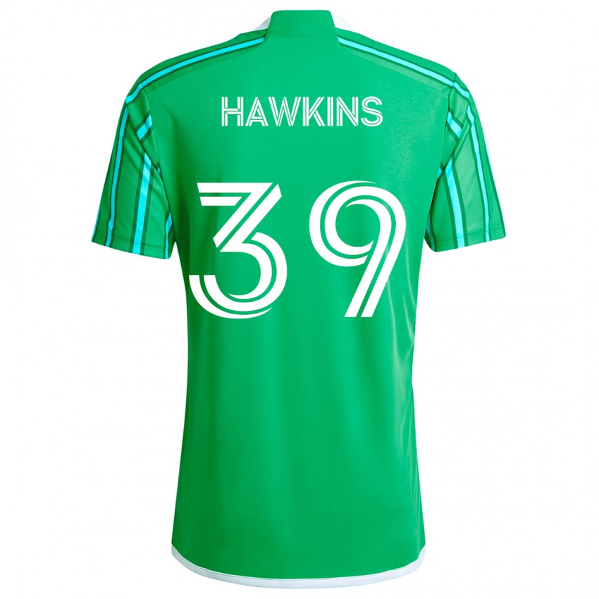 Kinderen Stuart Hawkins #39 Groen Wit Thuisshirt Thuistenue 2024/25 T-Shirt België