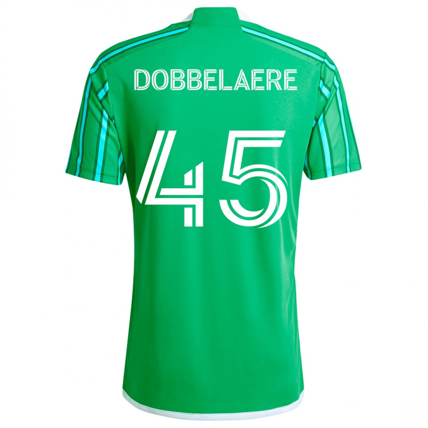 Kinderen Ethan Dobbelaere #45 Groen Wit Thuisshirt Thuistenue 2024/25 T-Shirt België