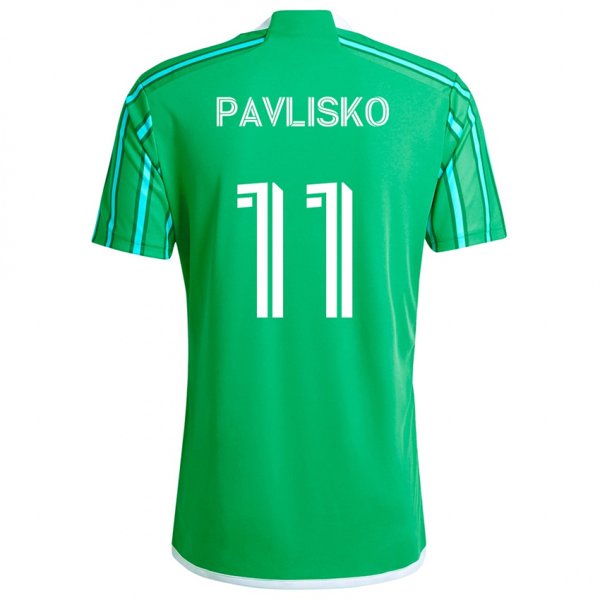 Kinderen Kirsten Pavlisko #11 Groen Wit Thuisshirt Thuistenue 2024/25 T-Shirt België