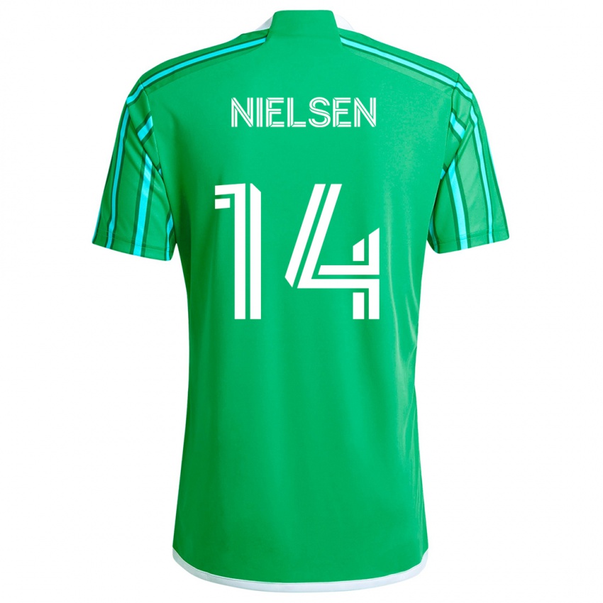 Kinderen Taylor Nielsen #14 Groen Wit Thuisshirt Thuistenue 2024/25 T-Shirt België