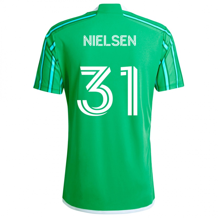 Kinder Madeline Nielsen #31 Grün Weiß Heimtrikot Trikot 2024/25 T-Shirt Belgien