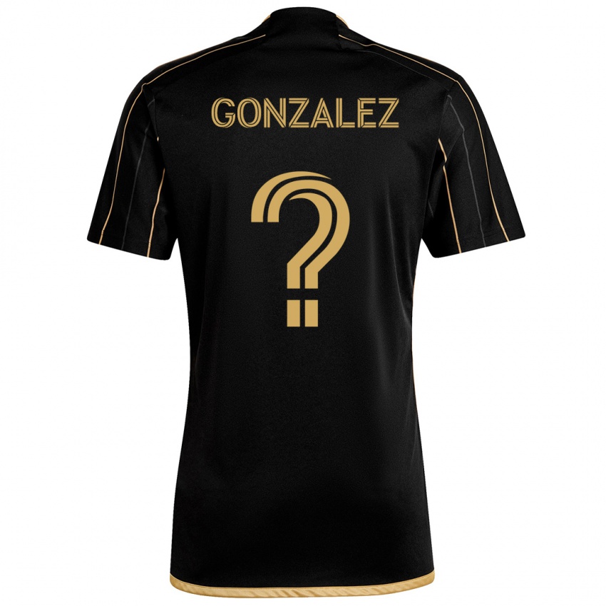 Kinderen Mario González #0 Zwart Goud Thuisshirt Thuistenue 2024/25 T-Shirt België