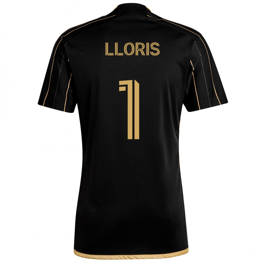 Kinderen Hugo Lloris #1 Zwart Goud Thuisshirt Thuistenue 2024/25 T-Shirt België