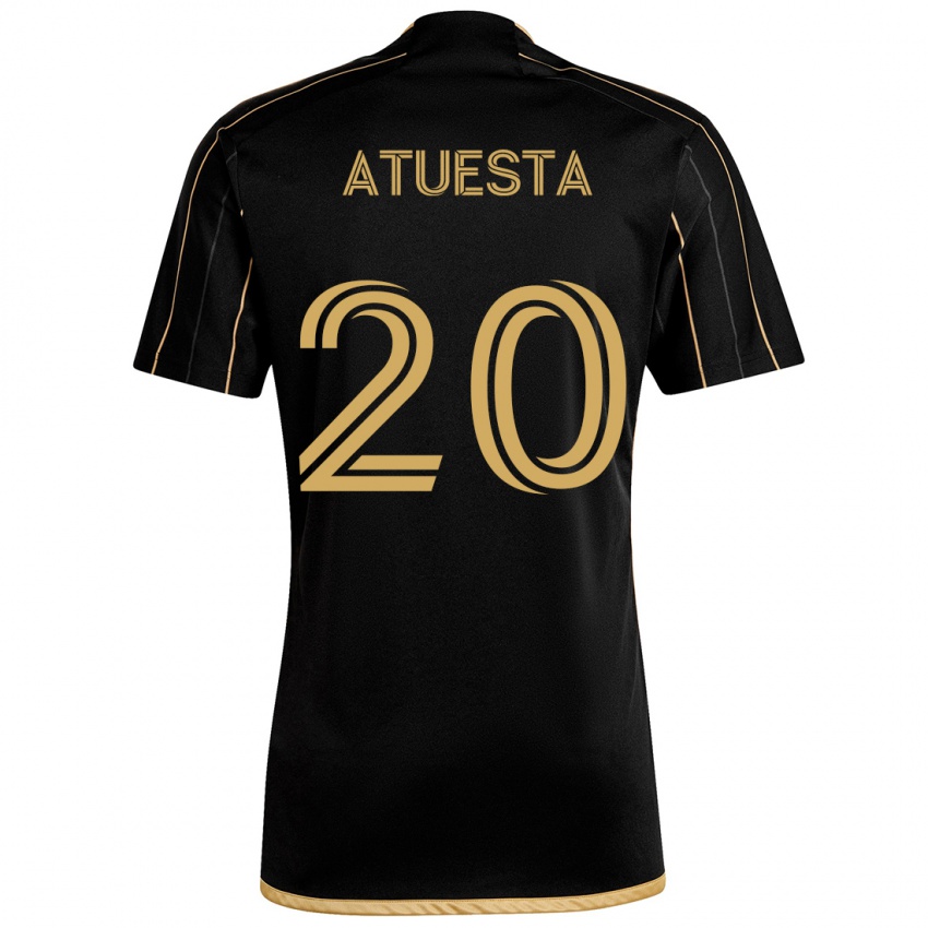 Kinderen Eduard Atuesta #20 Zwart Goud Thuisshirt Thuistenue 2024/25 T-Shirt België