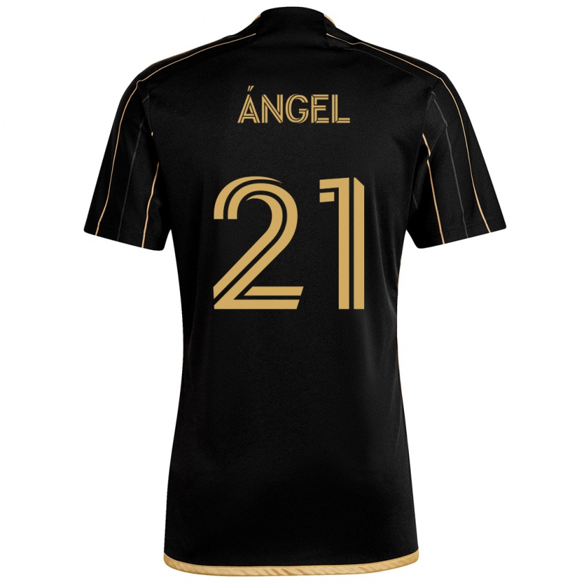 Kinderen Tomás Ángel #21 Zwart Goud Thuisshirt Thuistenue 2024/25 T-Shirt België