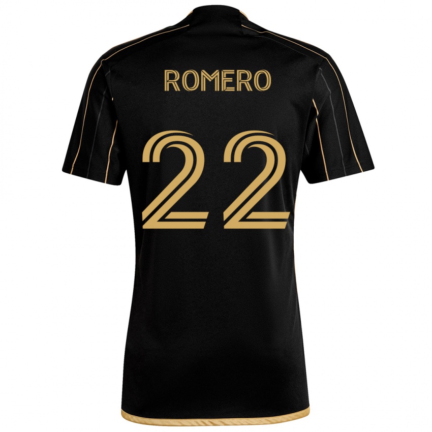 Kinderen Abraham Romero #22 Zwart Goud Thuisshirt Thuistenue 2024/25 T-Shirt België