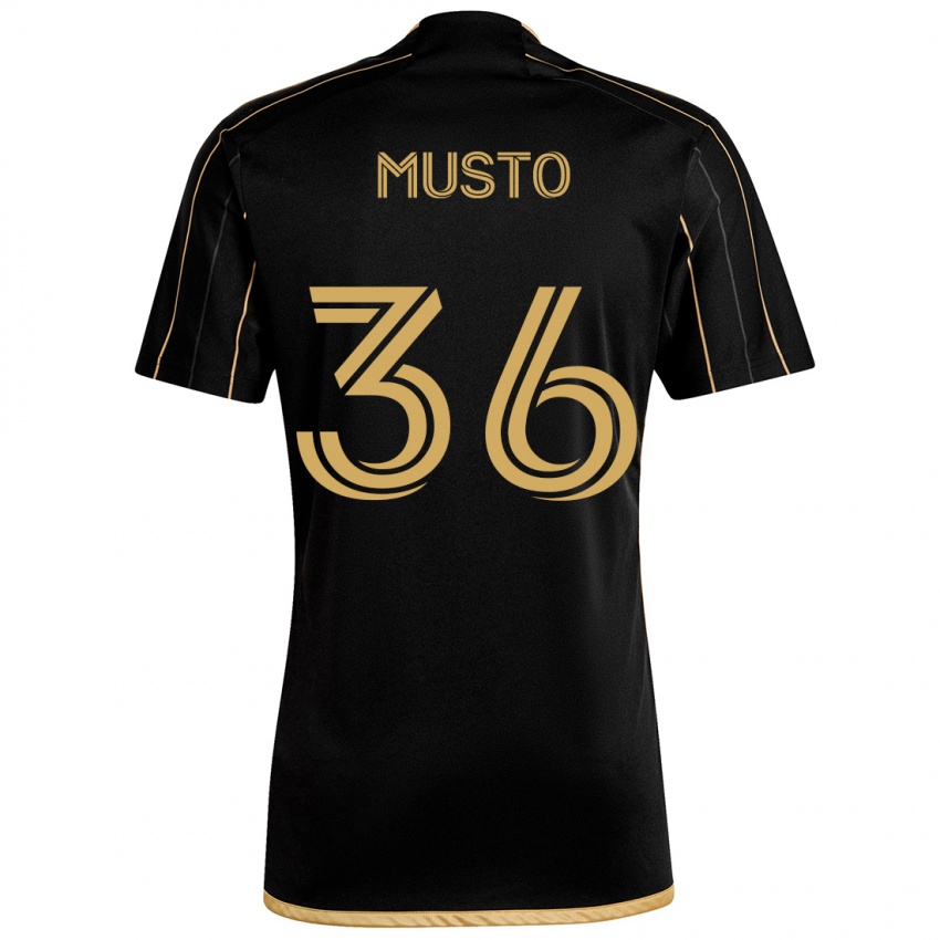 Kinderen Tommy Musto #36 Zwart Goud Thuisshirt Thuistenue 2024/25 T-Shirt België