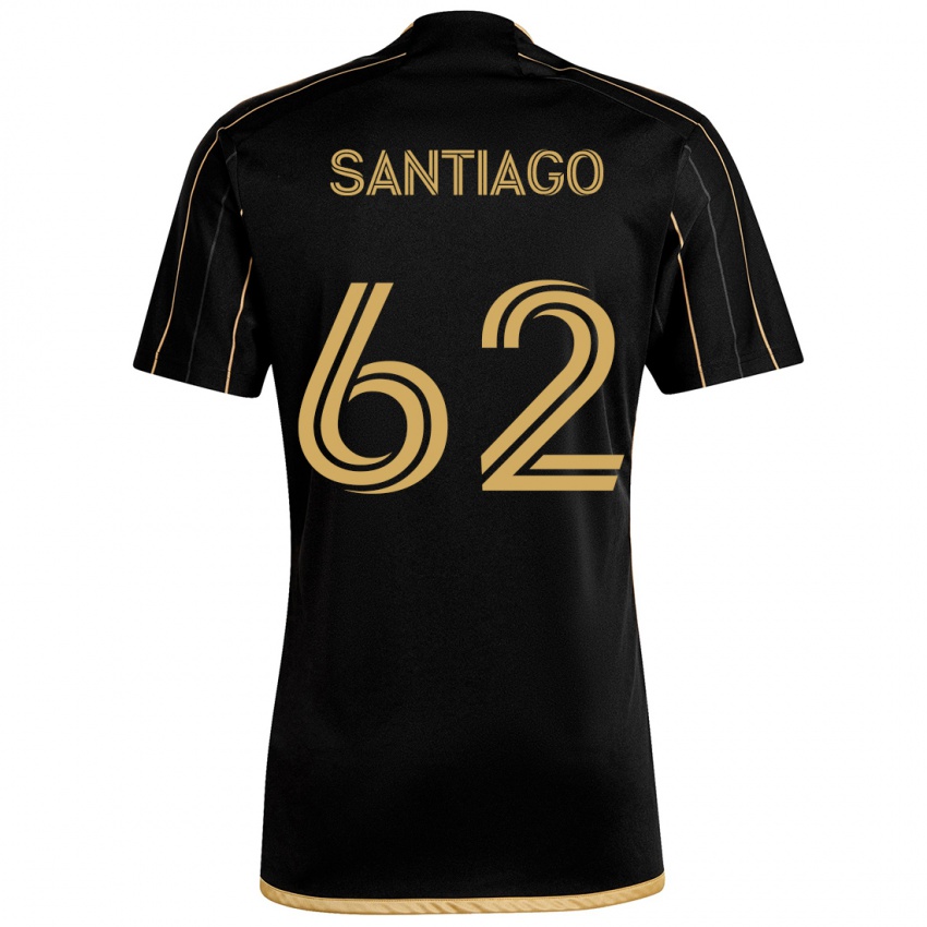 Kinderen Joshua Santiago #62 Zwart Goud Thuisshirt Thuistenue 2024/25 T-Shirt België