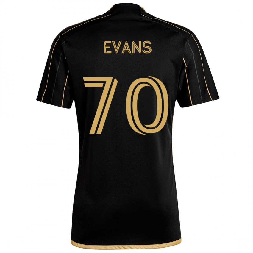 Kinderen Matthew Evans #70 Zwart Goud Thuisshirt Thuistenue 2024/25 T-Shirt België