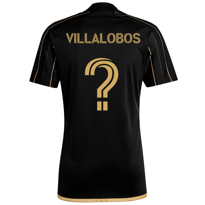 Kinderen Kristian Villalobos #0 Zwart Goud Thuisshirt Thuistenue 2024/25 T-Shirt België