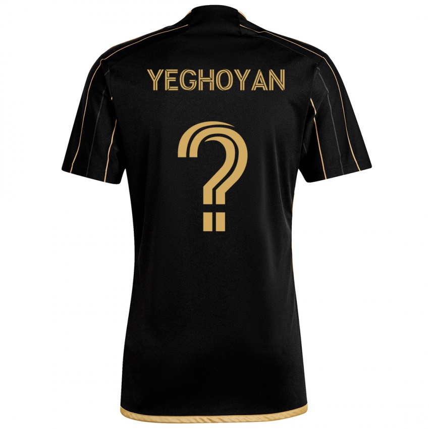 Kinderen David Yeghoyan #0 Zwart Goud Thuisshirt Thuistenue 2024/25 T-Shirt België