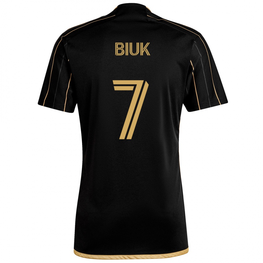 Kinderen Stipe Biuk #7 Zwart Goud Thuisshirt Thuistenue 2024/25 T-Shirt België